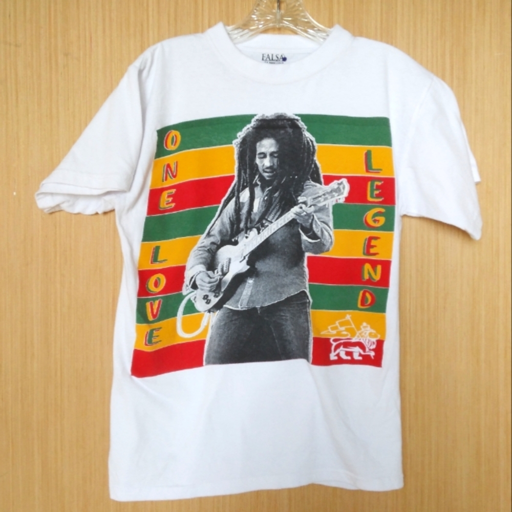 Bob Marley Men's Sz  M One Love Legend White Short Sleeve T Shirt